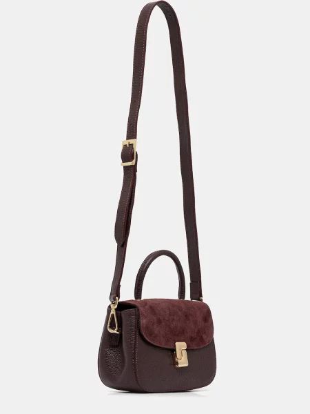 Кожаная сумка Answear.lab бордовая