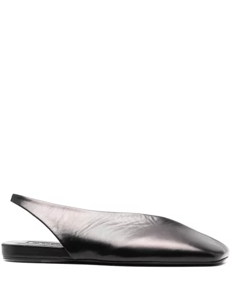 Balerini Jil Sander din piele negru