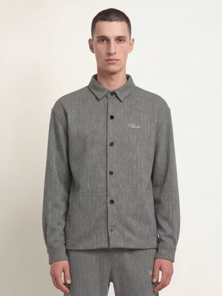 Pegador Jerseyová Košile Tivoli Oversized Fit černá bílá