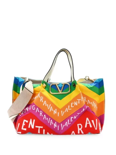 Geantă shopper Valentino Garavani roșu