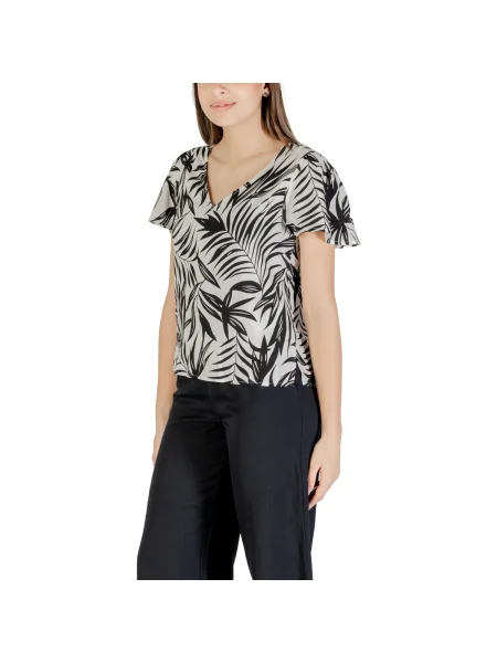 Bluză Vero Moda cu decolteu în V negru