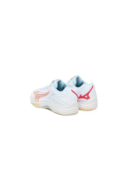 Női röplabda cipő Mizuno Thunder Blade Z fehér/calypso coral/pale banán. Méret: 42 EU narancsszínű
