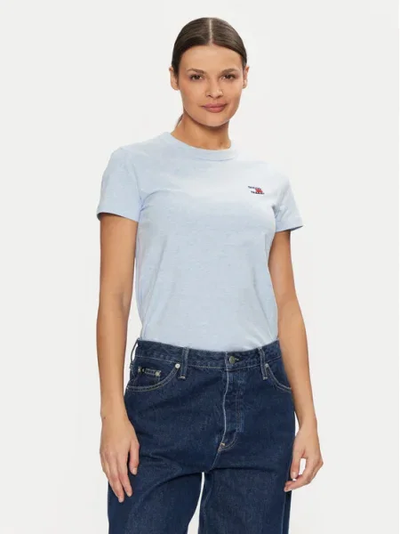 Tommy Jeans Tricou celest albastru