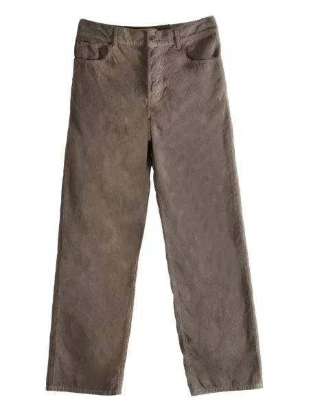 Pantaloni The Row de catifea cord maro