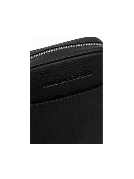 Torba crossbody Karl Lagerfeld skórzana czarna