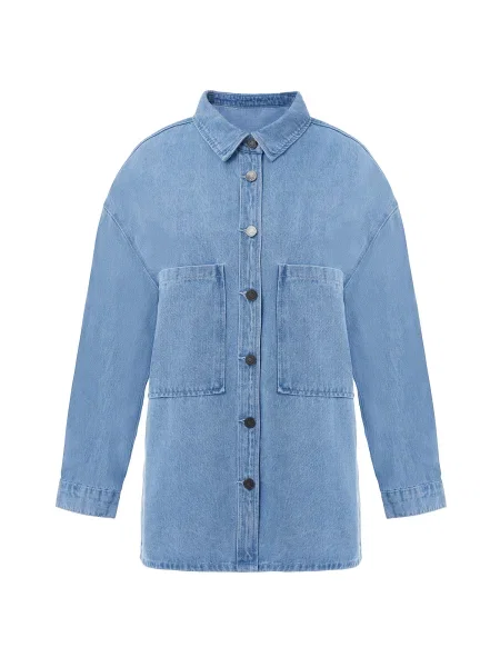 Imily Bela Geacă de primăvară-toamnă denim albastru