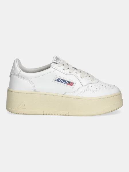AUTRY sneakers din piele Platform alb