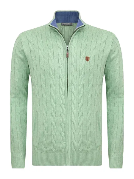 Jacey Quinn Geacă tricotată maro / mentă / deschis verde