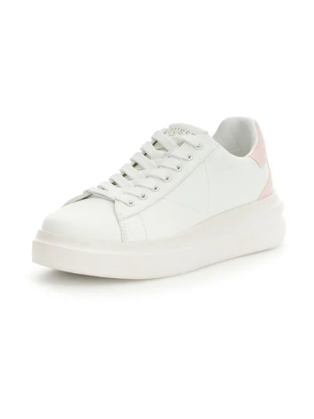 Sneakerși Guess din piele alb