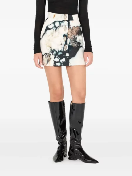 Fusta mini Roberto Cavalli cu imagine negru