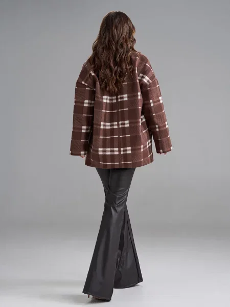 Пальто ISSA Plus кашемір коричневий