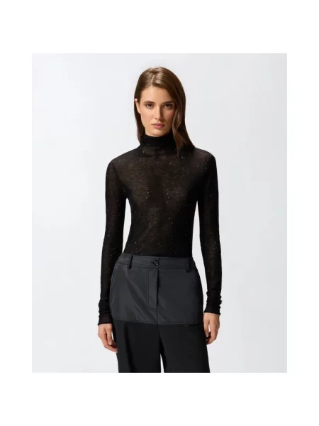 Dzianinowy sweter Pinko czarny