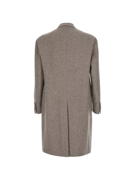 Palton Tagliatore cu model herringbone cu două rânduri de nasturi