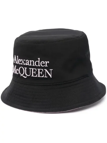 Pălărie Alexander Mcqueen cu broderie negru