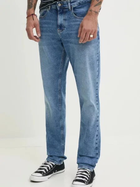 Egyenes szárú farmernadrág Tommy Jeans kék