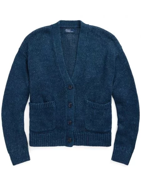 Αρκουδάκι polo Polo Ralph Lauren υφαίνω διαγωνίως με σχέδιο μπλε