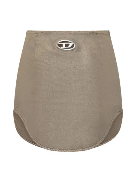 Satynowa mała mały spódnica mini Diesel żółta