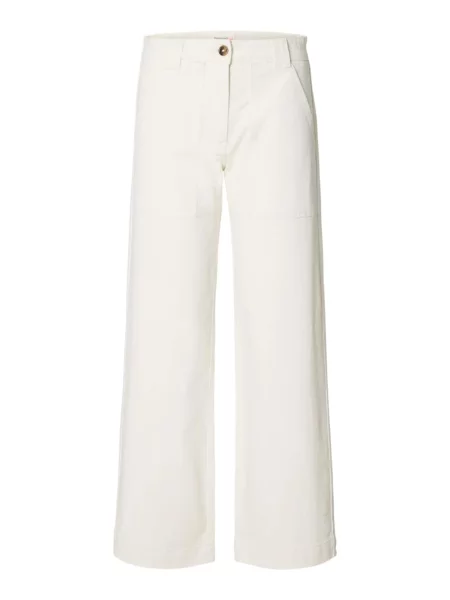 SELECTED Pantaloni SLFHOTEL AMOUR' alb