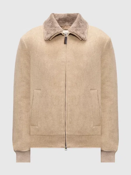 Куртка з вовни Cashmere&whiskey бежева