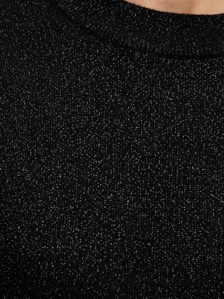 Шерстяной легкий свитер Armani Exchange черный