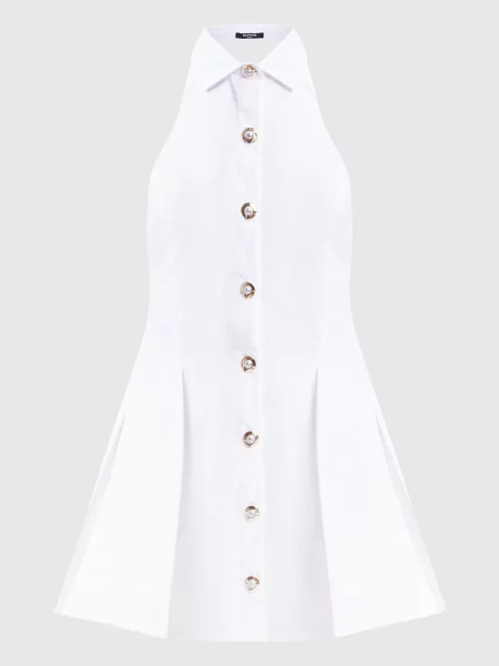 Сукня з відкритою спиною Balmain біла