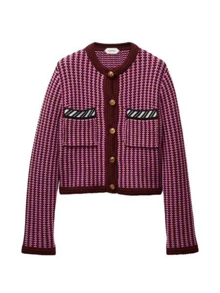 Cardigan Versace de lână violet