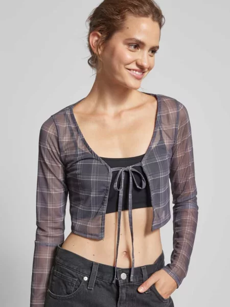 Bluzka krótka z wiązaniem model ‘LESLEY’ Noisy May