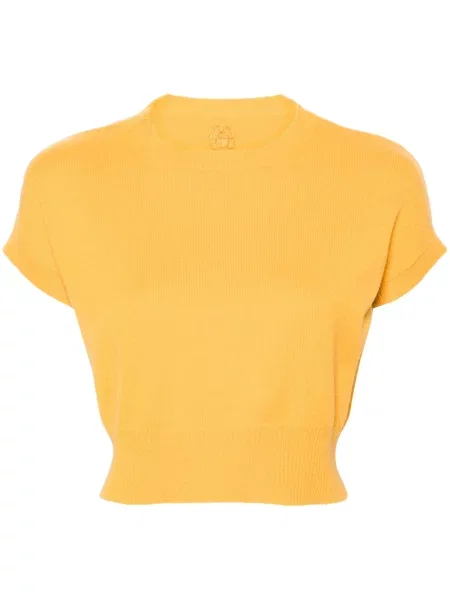 Top Teddy Cashmere din cașmir teddy galben