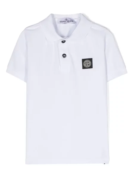Koszulka polo dziecięca Stone Island biała