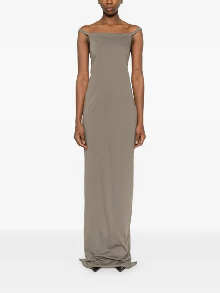 Maxi rochie maxi Rick Owens de costum cu bretele gri