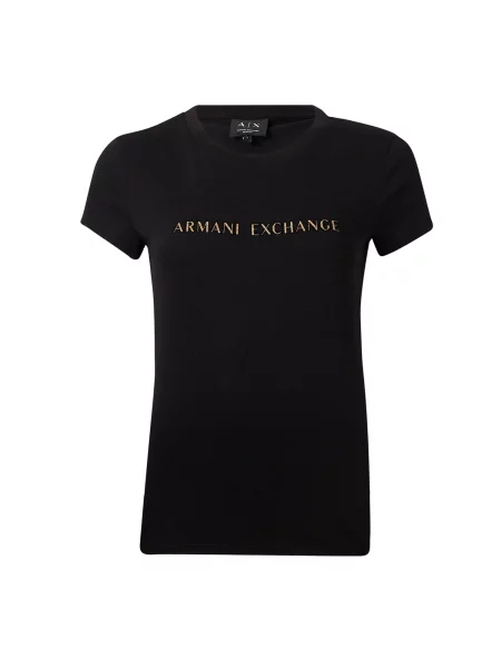 ARMANI EXCHANGE Tricou auriu negru