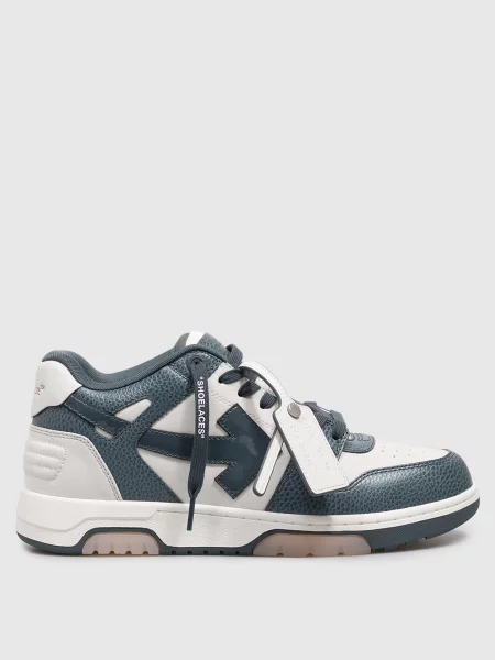 Шкіряні кросівки Out of Office з лакованою емблемою Off-white білі