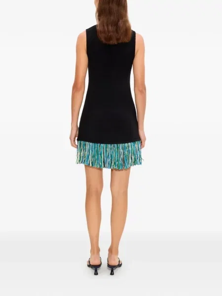 Rochie mini Simon Miller cu franjuri negru