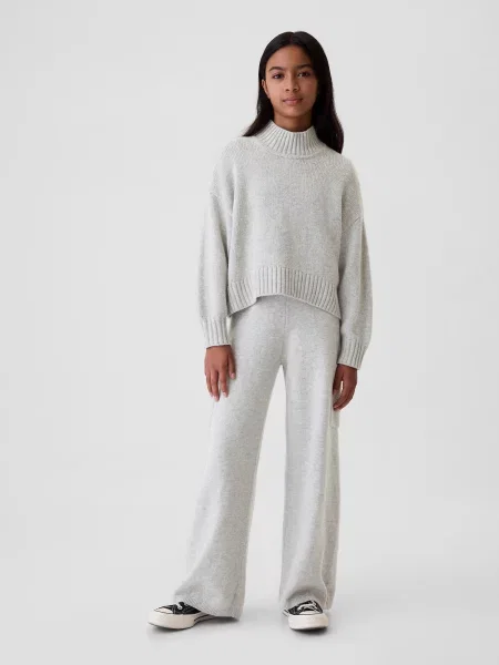 Dzianinowe spodnie cargo Gap szare