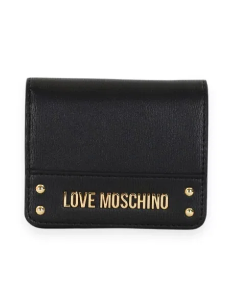 Portfel Love Moschino z logo czarny