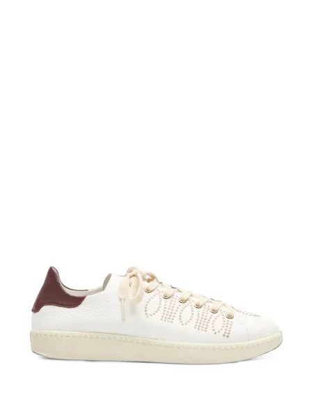 Top Ash din piele alb