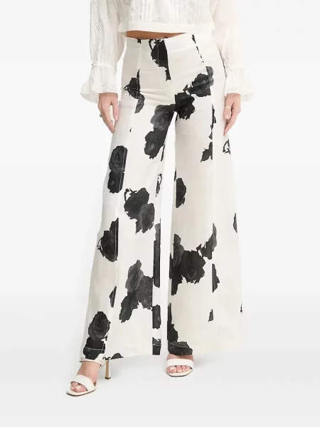 Spodnie Liviana Conti z nadrukiem białe