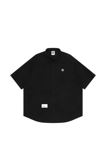 Cămașă Aape By A Bathing Ape scurtă cu autograf negru