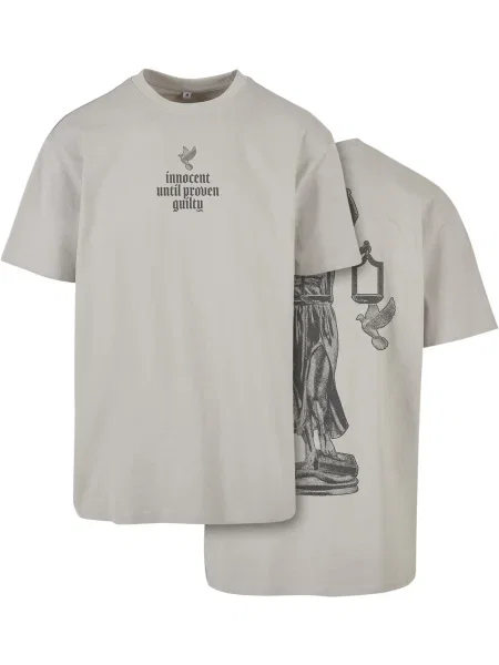 MT Upscale Tricou Justice / metalic gri