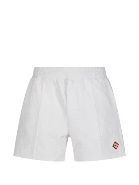 Pantaloni scurți Casablanca din jacard alb