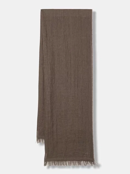 Marella šal za žene laneni MLACOLONO smeđa