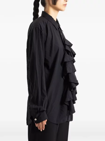 Cămașă Comme Des Garçons cu volane cu jabot negru