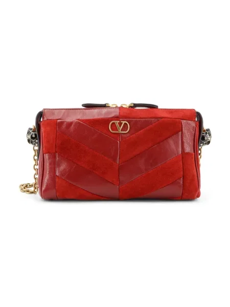 Torebka crossbody Valentino Garavani zamszowa czerwona