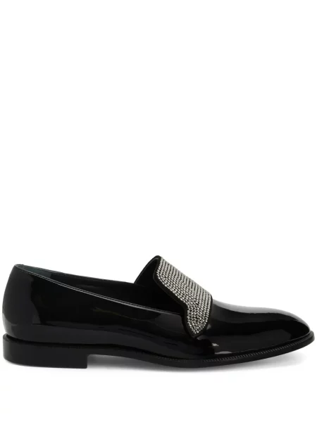 Pantofi loafer Giuseppe Zanotti de cristal negru