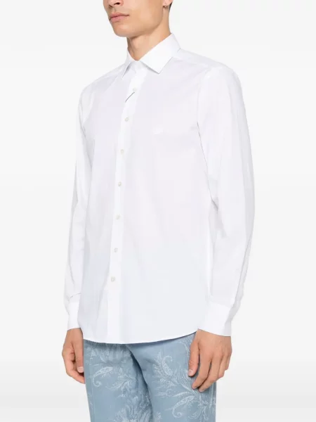 Lung cămașă Etro cu broderie albastru