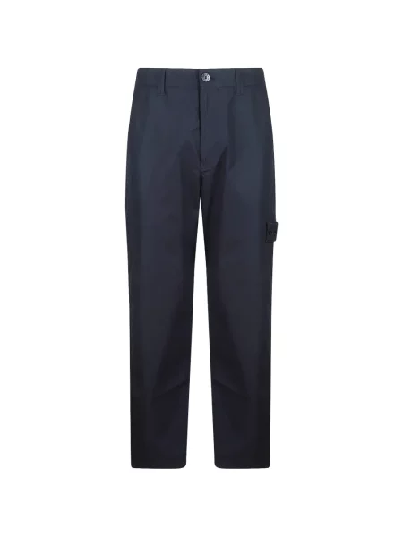 Pantaloni Stone Island cu strasuri albastru