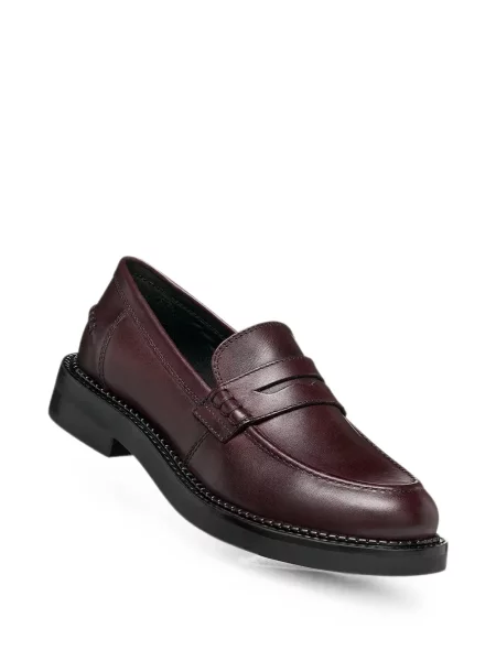 Pantofi loafer Geox din piele roșu