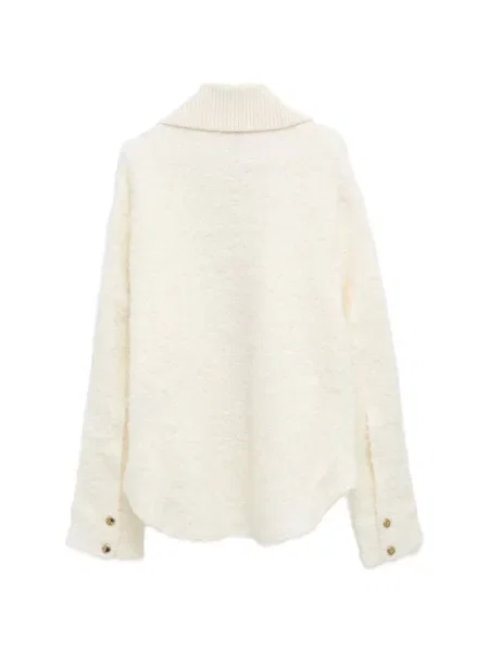 Geacă Moncler tricotate alb