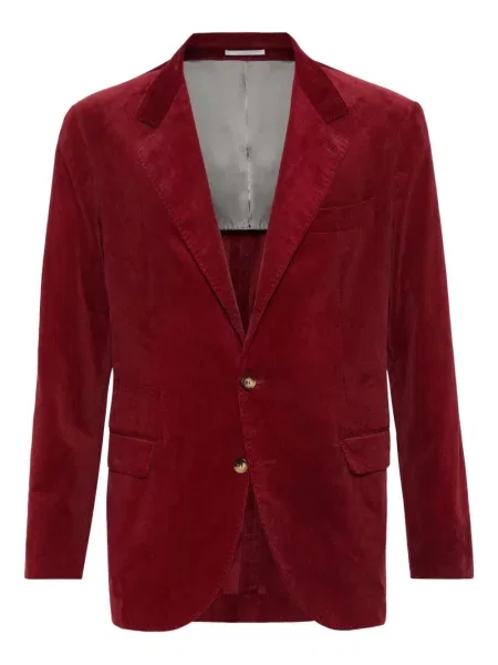 Sacou Brunello Cucinelli de catifea roșu
