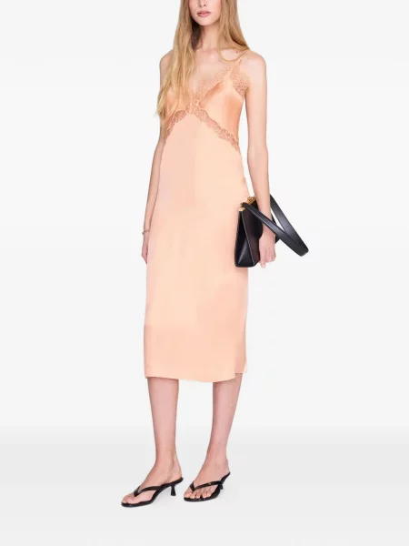 Rochie midi Anine Bing din dantelă portocaliu